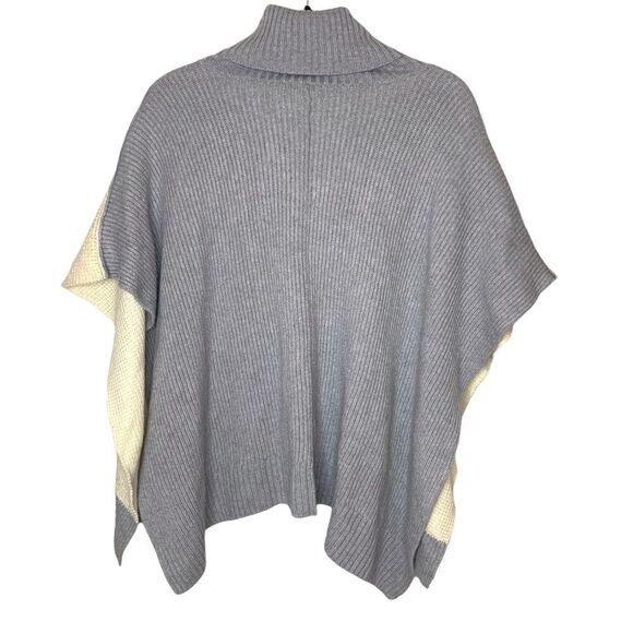 ARITZIA Wilfred Free Welsh Poncho Sweater-CREAM/GREY - Picture 5 of 9